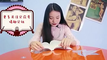 japanese chick having ejaculation while reading