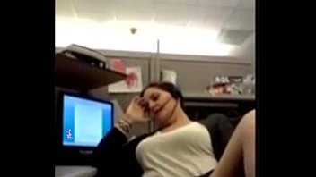 tall female fapping in office