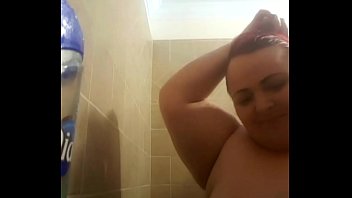 big-titted housewife taking bathtub bare self.
