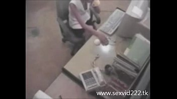 office nymph caught fapping by cctv.